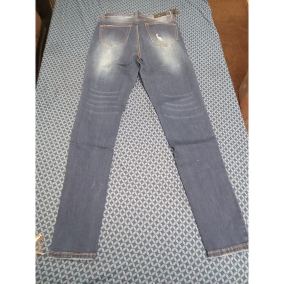 SL, SKINNY JEANS DARK BLUE STRETCH, SIZE 9 H2 WA 4072 DENIM, WAIST 30 IN - Picture 5 of 9